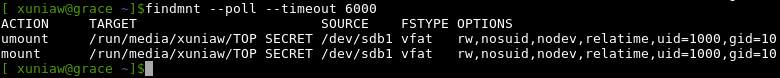 findmnt poll timeout