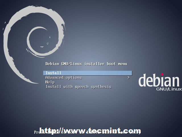 Select Debian Install