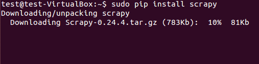 Fig:3 Scrapy Installation