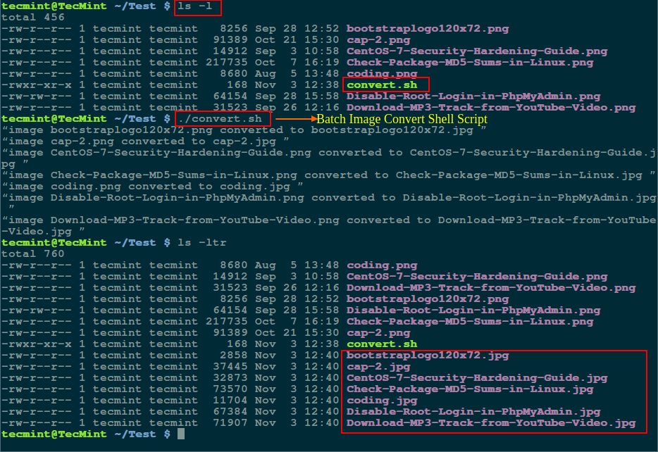 Batch Image Convert Using Shell Script