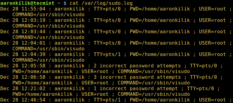 Create Custom Sudo Log File