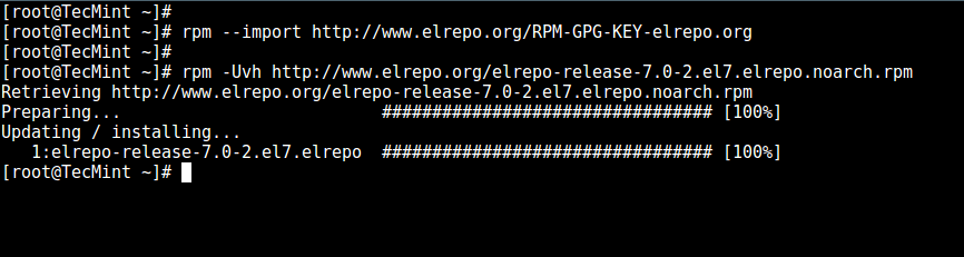 Enable ELRepo in CentOS 7