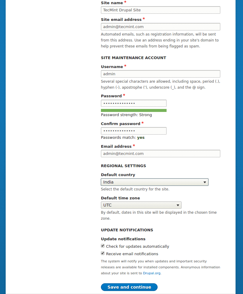 Drupal 站点配置