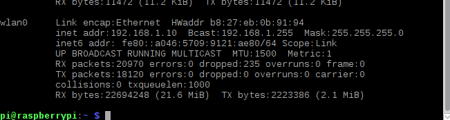 Identifying the IP address with ipconfig