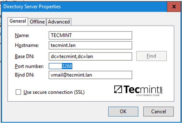 Setup LDAP Offline Replica in Thunderbird