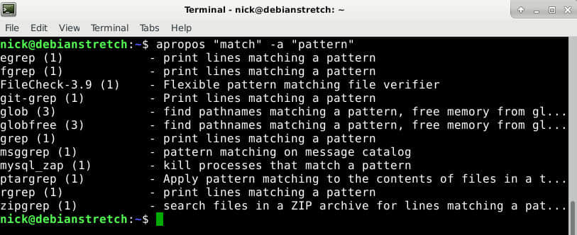 Linux Apropos -a Flag