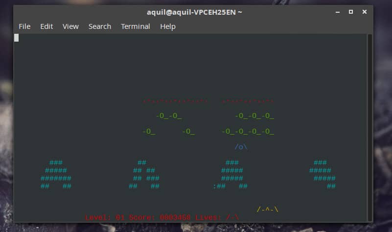 Linux 终端游戏 nInvaders