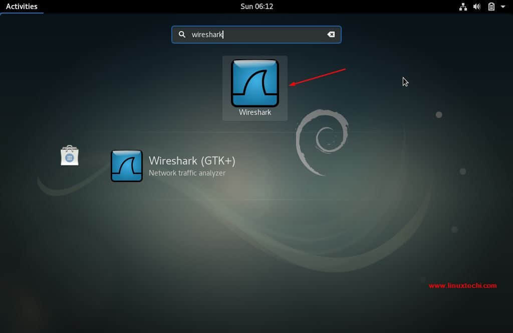 Access-wireshark-debian9