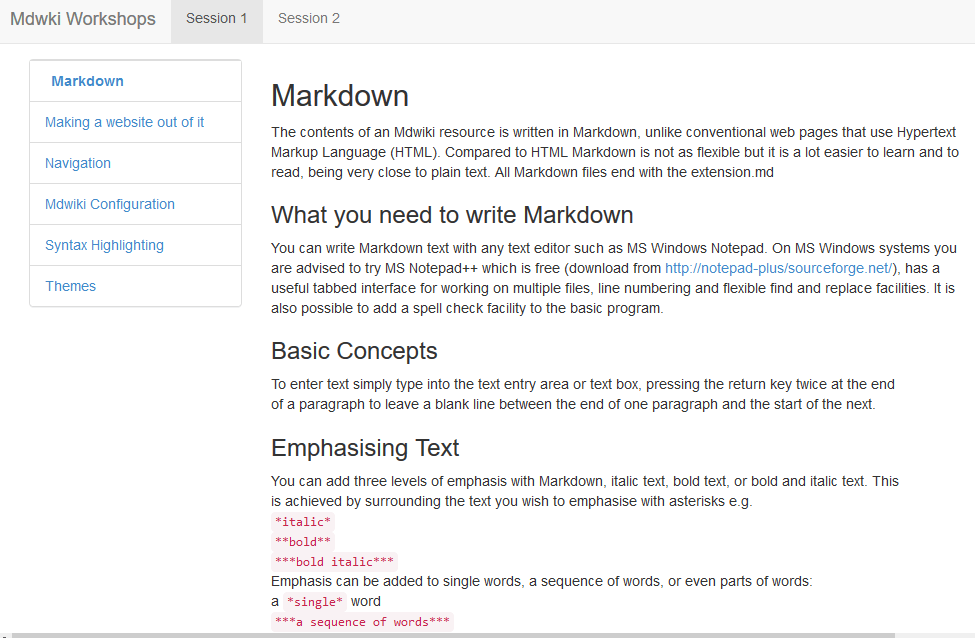 MDwiki site getting started