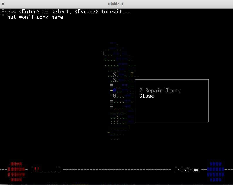 Diablo ascii RPG game