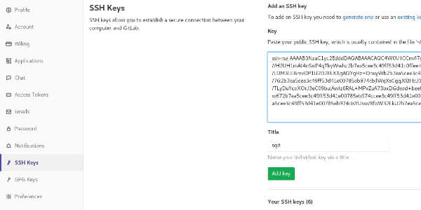 Adding key file data to GitLab