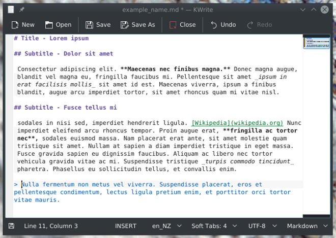 Blockquote text in Markdown