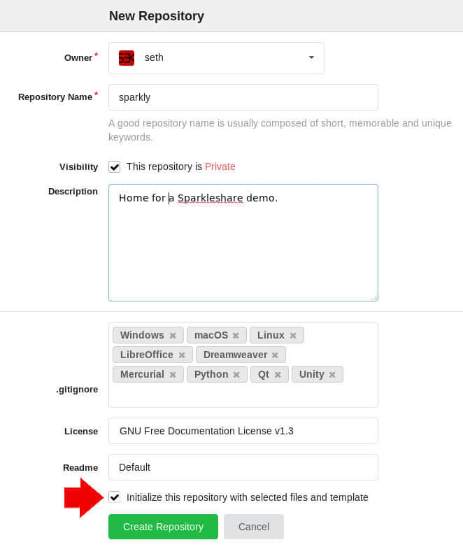 Creating a Git repository