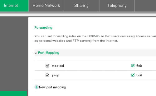 Adding YaCy to an ISP router