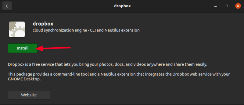 Installing Dropbox deb file