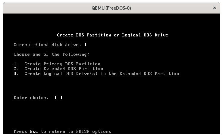 using fdisk