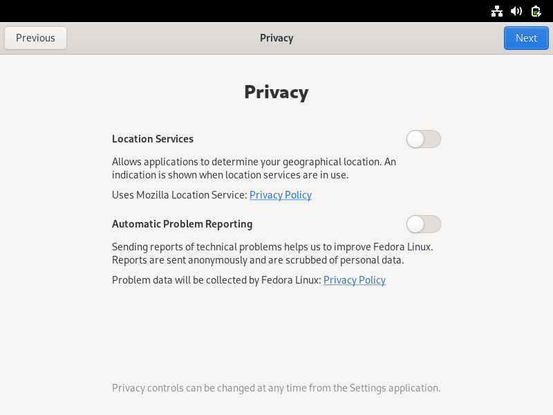 Privacy-Settings-Fedora-36-Linux