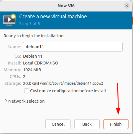 Choose-Finish-to-OS-Installation-KVM-VM