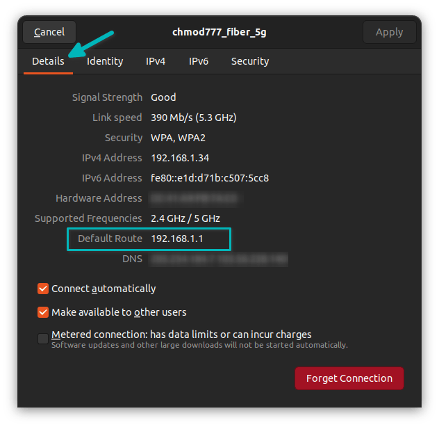 default gateway ip ubuntu