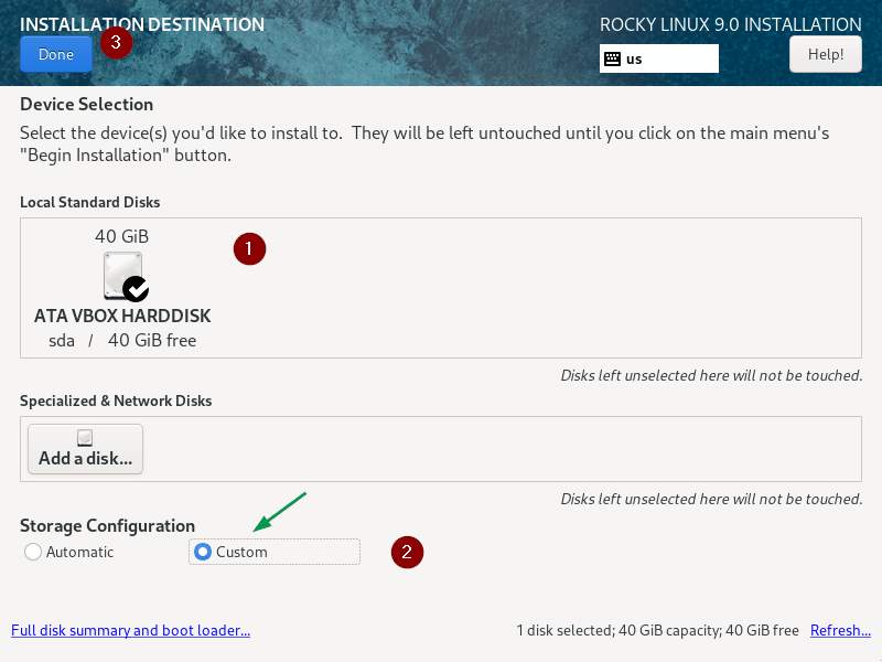 Choose-custom-Storage-Configuration-Rocky-Linux9