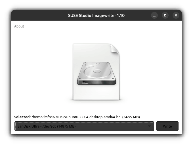 imagewriter suse