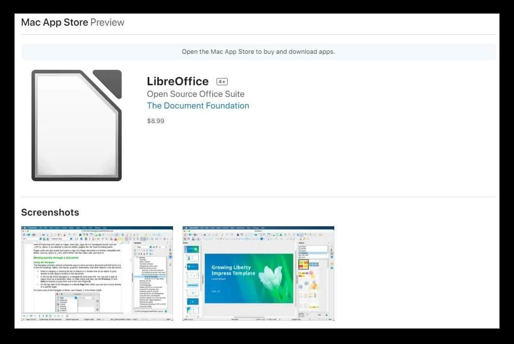 libreoffice mac app store