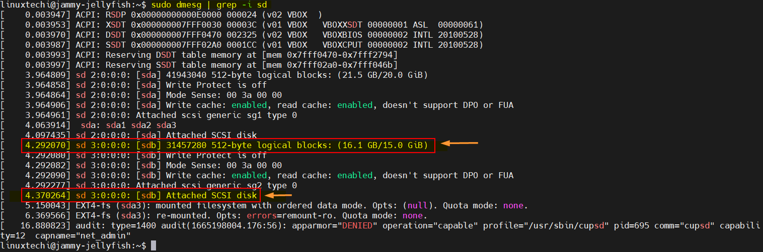 dmesg-command-new-attached-disk-linux