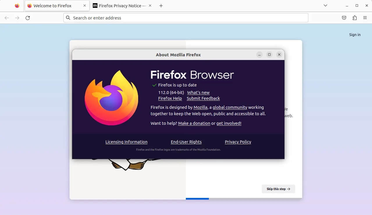 在 Ubuntu 上运行 Firefox 112