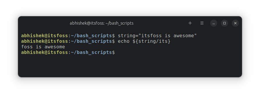 Delete substring in bash