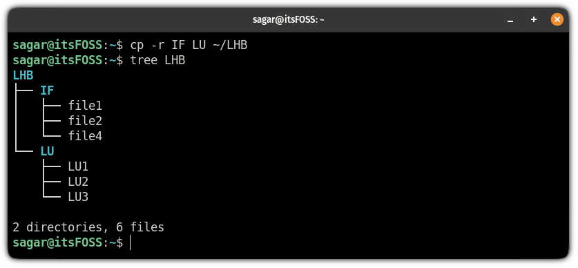 copy multiple directories using the cp command in linux command line