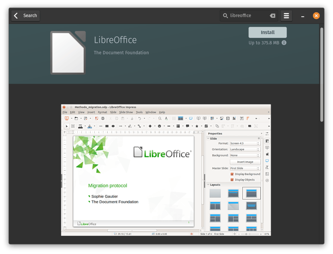 libreoffice software center